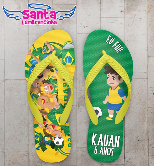 Chinelo Infantil Copa do Mundo de Futebol COD 5291