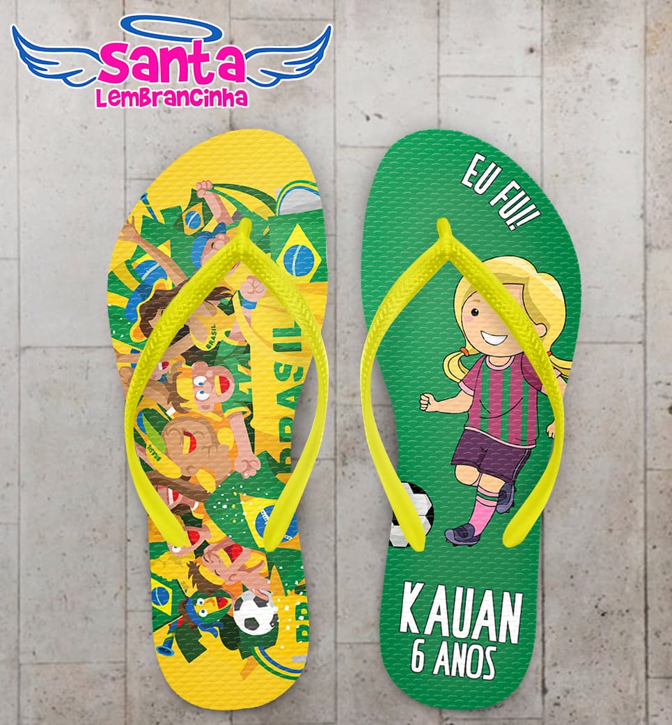 Chinelo Infantil Copa do Mundo de Futebol, Menina COD 5293