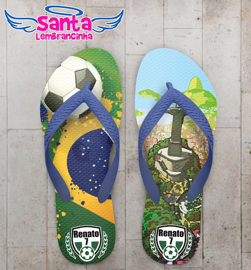 Chinelo Copa Do Mundo Bandeira Personalizado COD 5848