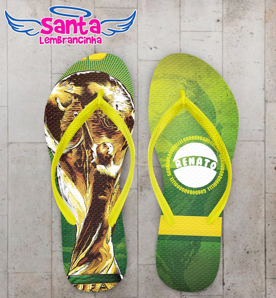 Chinelo Copa Do Mundo Taça Personalizado COD 5849