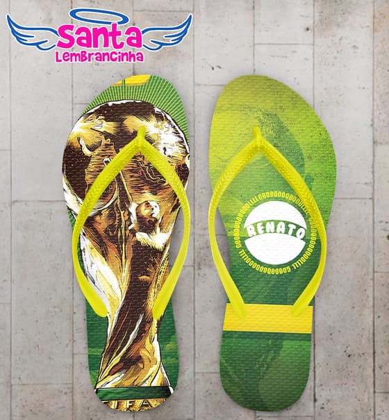 Chinelo Copa Do Mundo Taça Personalizado COD 5849