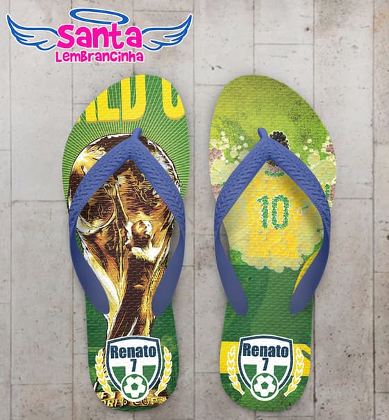 Chinelo Copa Do Mundo Taça Personalizado COD 5841