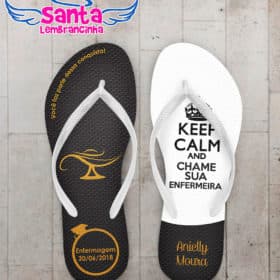 Chinelo Formatura Medicina Keep Calm com Detalhes Dourado COD 5765