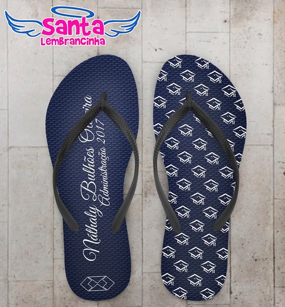 Chinelo Formatura Administração com Capelos COD 5747
