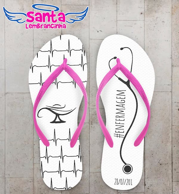 Chinelo Formatura Enfermagem Batimentos e Esteto COD 5779