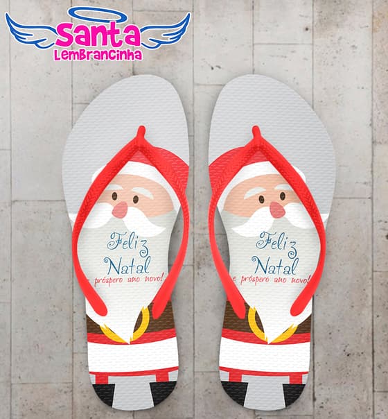 Chinelo Natal Papai Noel Personalizado COD 5693