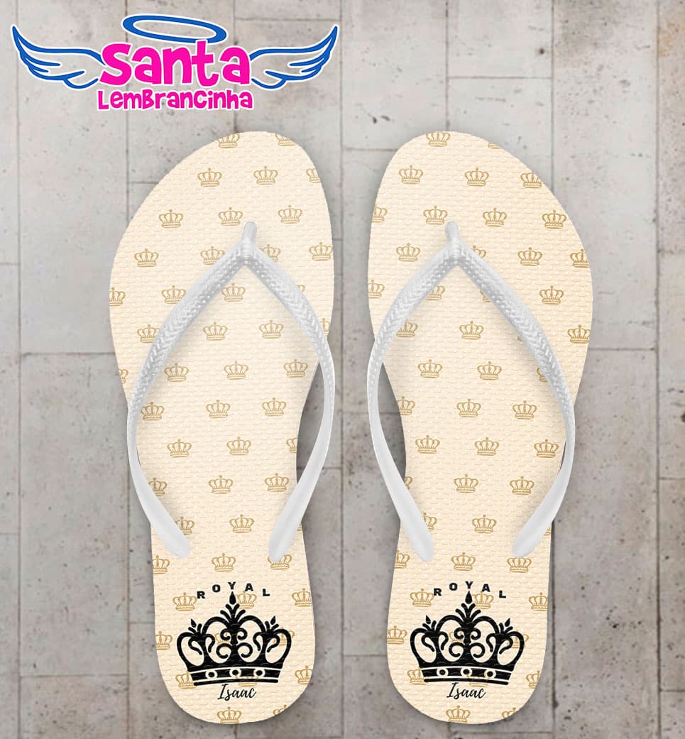 Chinelo 15 Anos Debutante com Coroa Personalizado COD 5650