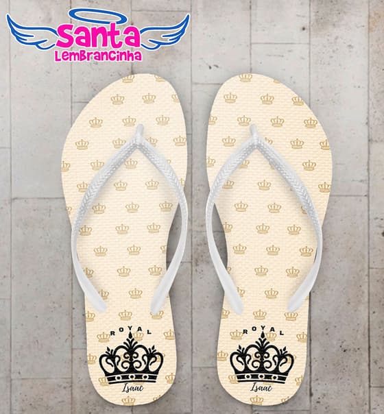 Chinelo 15 Anos Debutante com Coroa Personalizado COD 5650