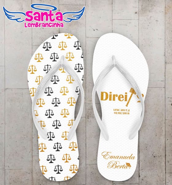 Chinelo Formatura Direito Balanças com Fundo Branco COD 5760