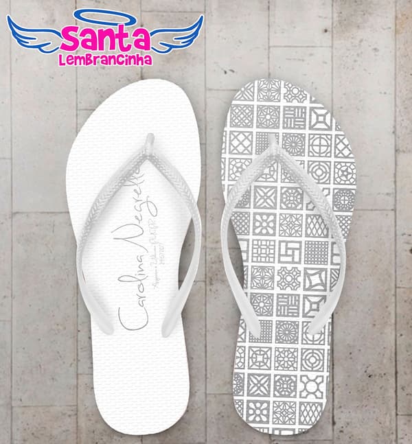 Chinelo Formatura Arquitetura e Urbanismo Fundo Branco com Azulejos COD 5751