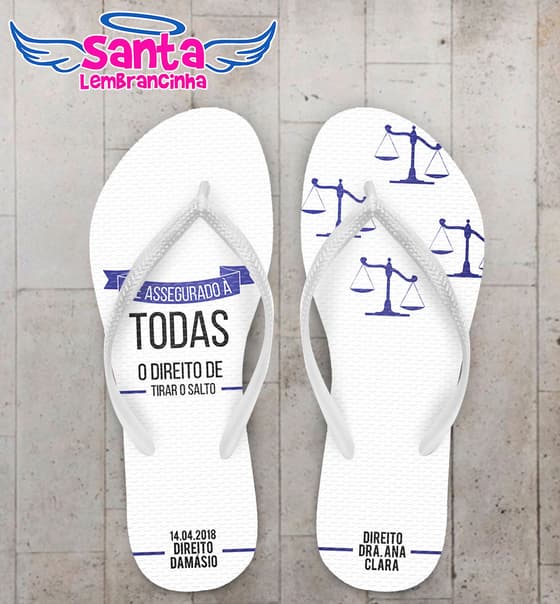 Chinelo Formatura Direito com Balanças COD 5763