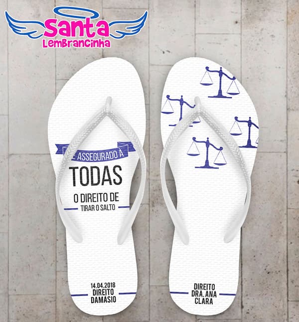 Chinelo Formatura Direito com Balanças COD 5763