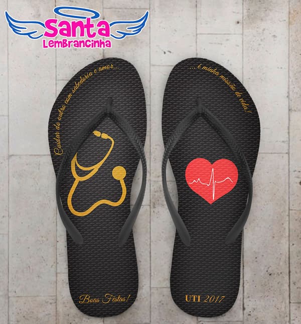 Chinelo Formatura Medicina Esteto e Coração COD 5793