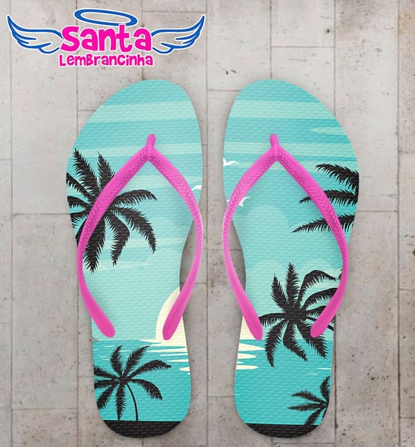 Chinelo Corporativo Oculare Oftalmologia Árvores ePor do Sol Personalizado COD 5623