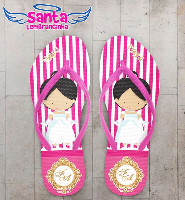Chinelo Infantil Princesa Personalizado COD 5308