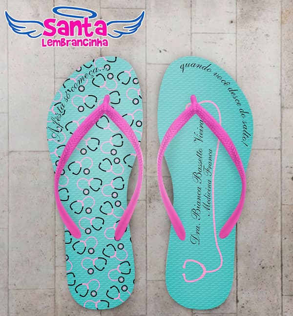 Chinelo Formatura Medicina Estetos com Frase COD 5792