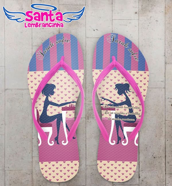 Chinelo Corporativo Manicure Personalizado COD 5619