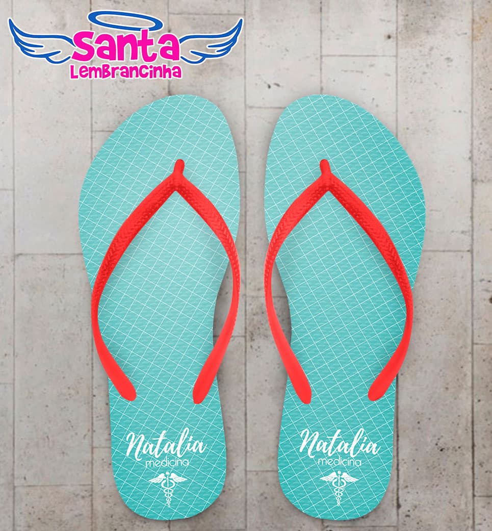 Chinelo Formatura Medicina Quadriculado COD 5804