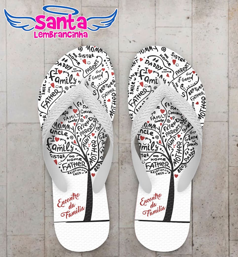Chinelo Encontro da Família Personalizado COD 5387