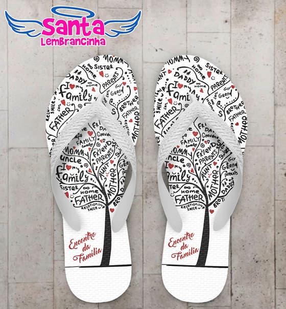 Chinelo Encontro da Família Personalizado COD 5387