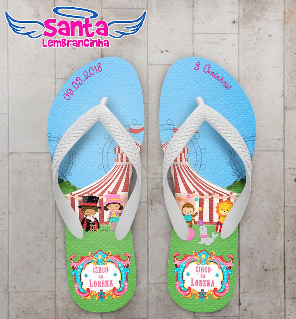 Chinelo Infantil Circo Baby Personalizado COD 5472