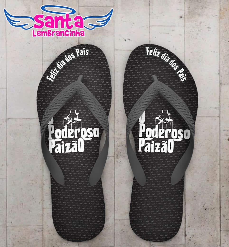 Chinelo Dia dos Pais O Poderoso Paizão Personalizado COD 5610