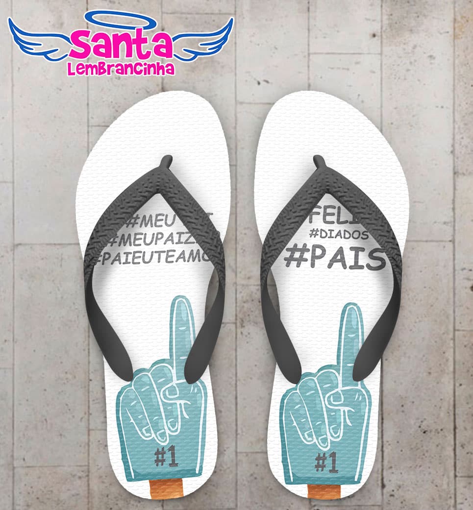 Chinelo Dia dos Pais Luva com #1 Personalizado COD 5646