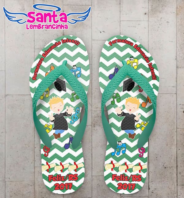 Chinelo Formatura Infantil Chevron COD 5775