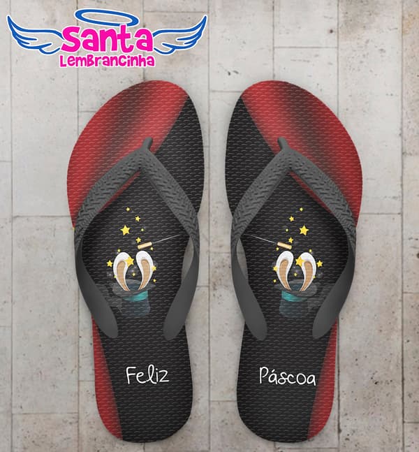 Chinelo Páscoa Coelho na Cartola COD 5717