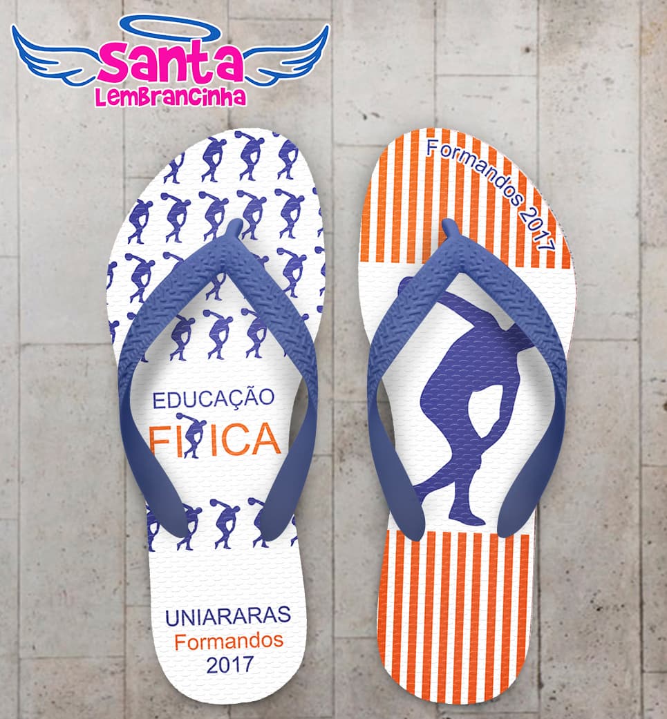 Chinelo Formatura Educação Física Listrado COD 5743