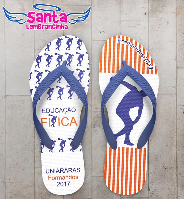 Chinelo Formatura Educação Física Listrado COD 5743