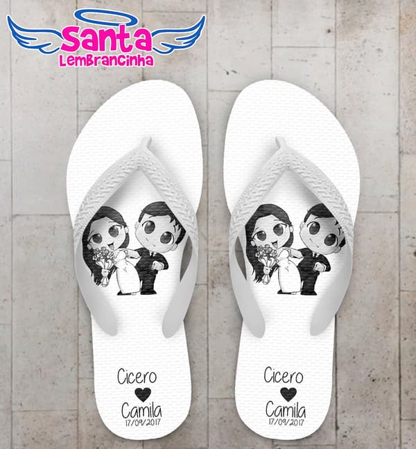 Chinelo Casamento Noivinhos Baby Personalizado COD 5300