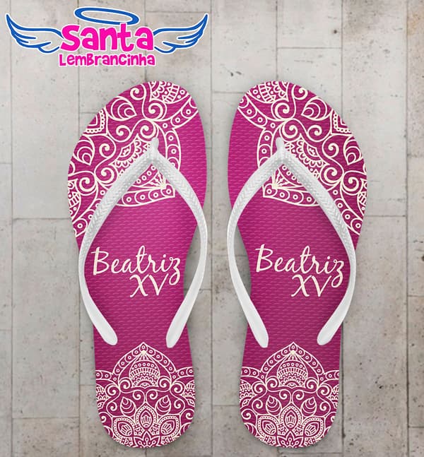 Chinelo Debutante 15 Anos Mandalas Personalizado COD 5411