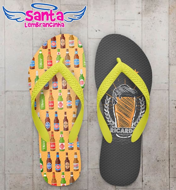 Chinelo Aniversário Cerveja Personalizado COD 5397