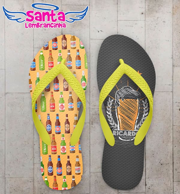 Chinelo Aniversário Cerveja Personalizado COD 5397