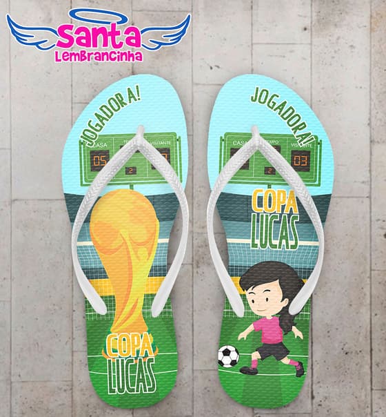 Chinelo Copa do Mundo Jogadora e Taça COD 5843
