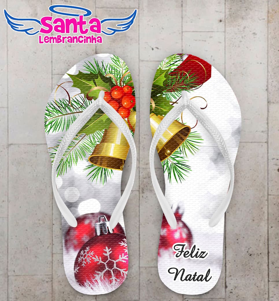 Chinelo Natal Sino Natalino Personalizado COD 5679