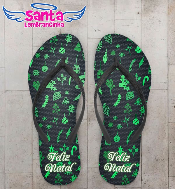 Chinelo Natal Ícones Personalizado COD 5667