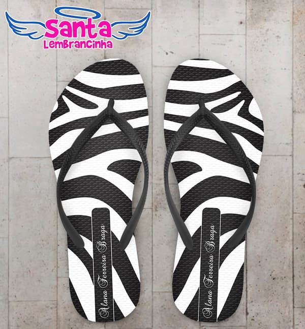Chinelo Aniversario com Listras de Zebra COD 6103