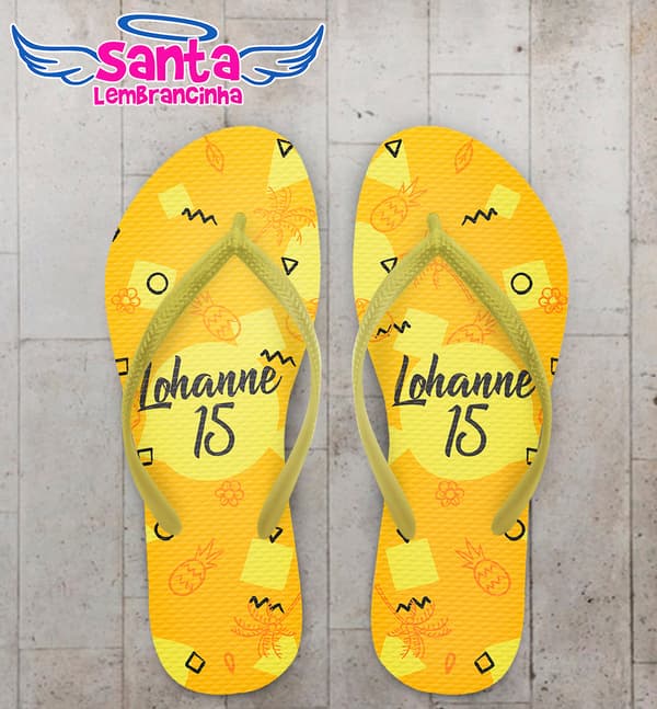 Chinelo 15 Anos Tema Tropical COD 6024