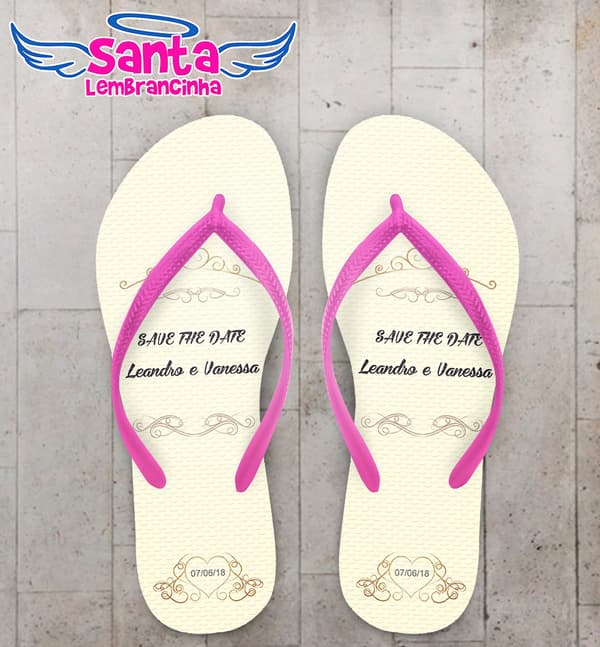 Chinelo Casamento Save the Date COD 6117