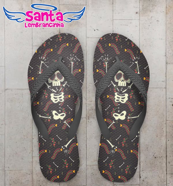 Chinelo Aniversario Caveira Mexicana COD 6076
