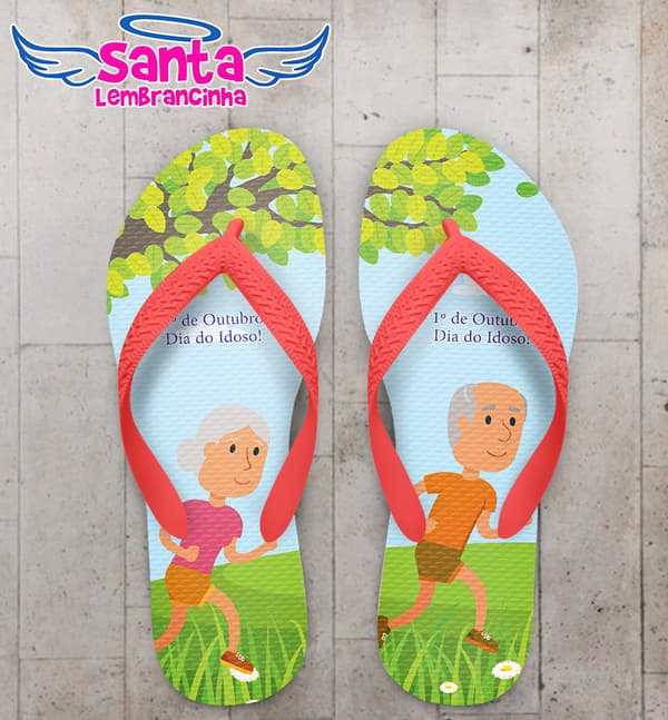 Chinelo Dia do Idoso Personalizado COD 6057