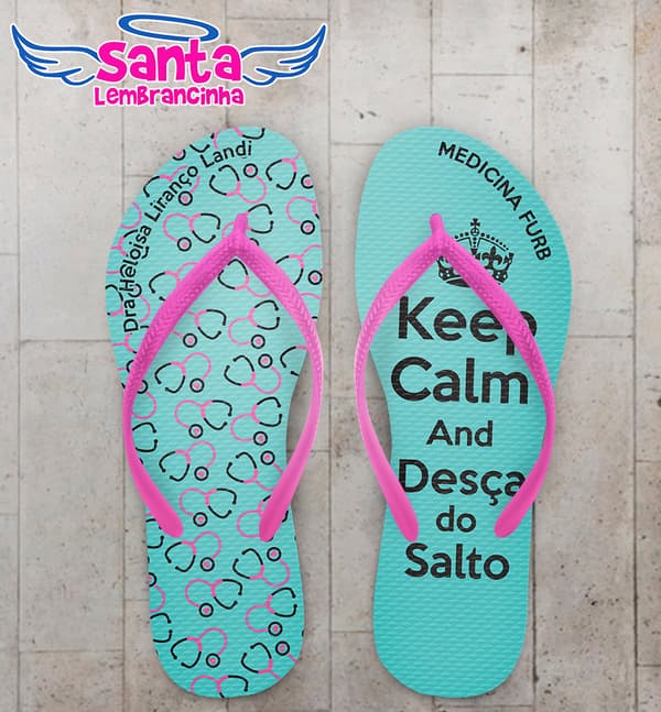 Chinelo Formatura Medicina Keep Calm COD 6122