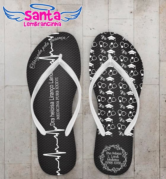 Chinelo Formatura Medicina Batimentos e Monograma COD 6121