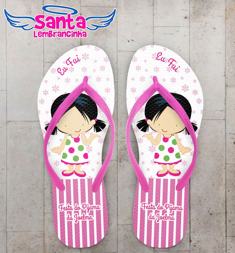 Chinelo Festa do Pijama com Flocos de Neve COD 5941