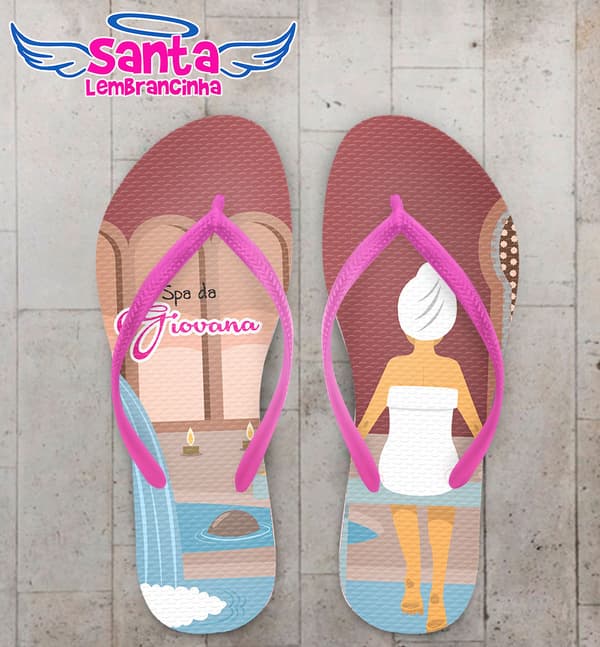 Chinelo Spa Infantil Personalizado COD 5948
