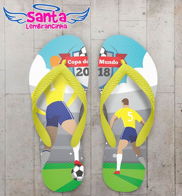 Chinelo Copa do Mundo Jogadores da Seleção COD 5929