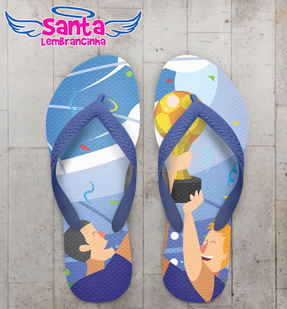 Chinelo Copa do Mundo Jogadores com a Taça COD 5930