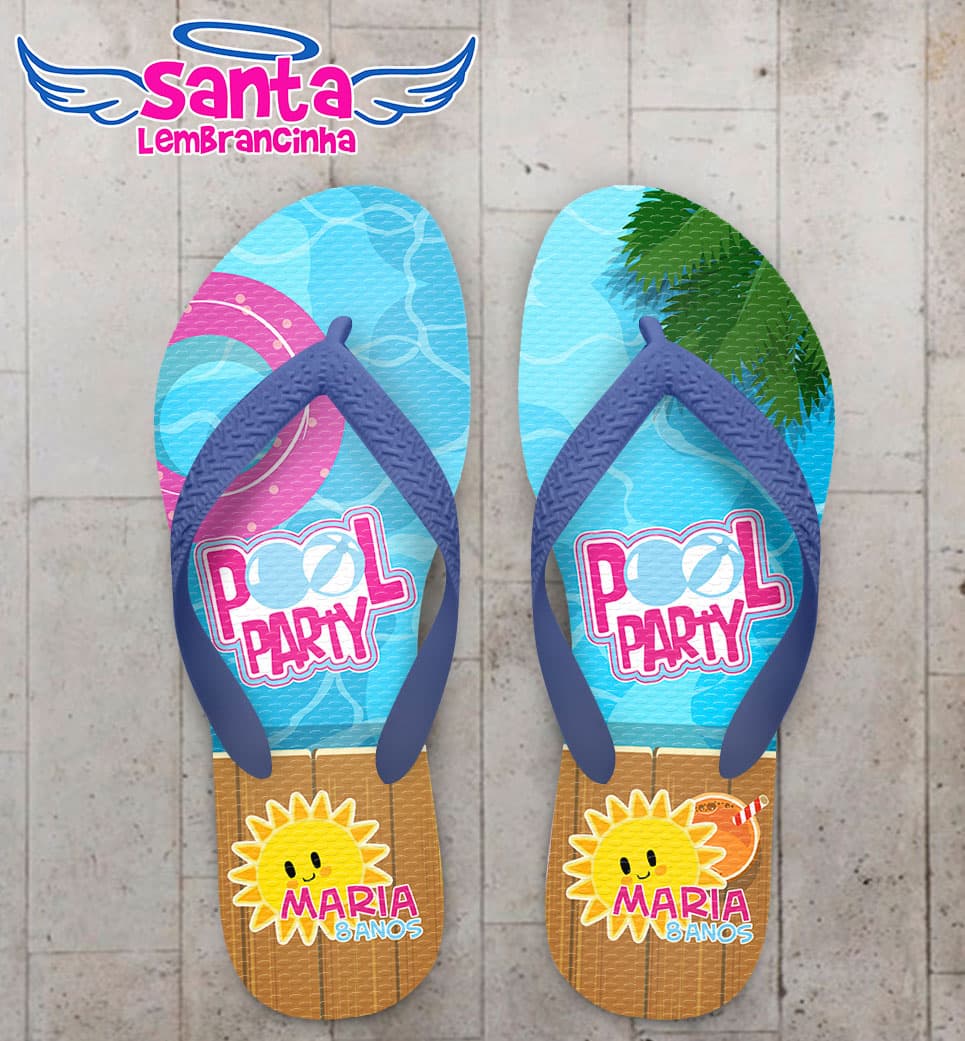 Chinelo Festa na Piscina com Boia COD 5943